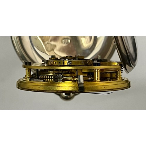 5101 - PENNINGTON OF LONDON: A 19th Century silver open-faced pocket chronometer with enamelled Roman dial,... 