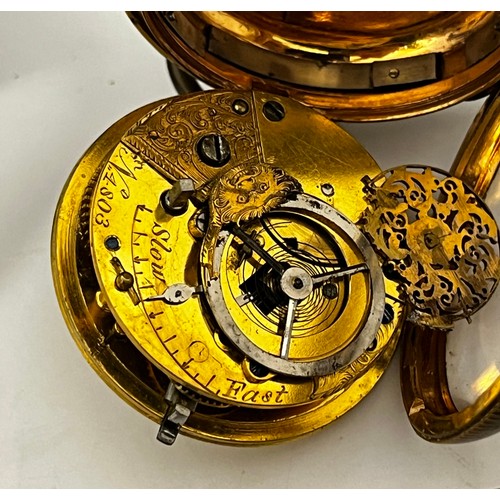 5116 - Four various 18th Century and later silver pocket watches for renovation including Joshua Hitchin, L... 