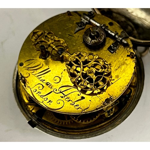 5116 - Four various 18th Century and later silver pocket watches for renovation including Joshua Hitchin, L... 