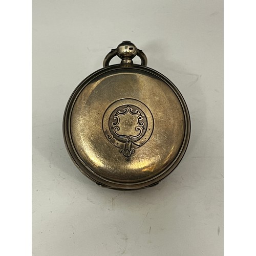 5156 - LINFORD & SON OF NORWICH: A 19th Century silver double hinged open-faced pocket watch, enamelled Rom... 