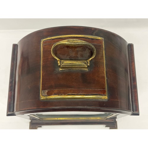 5003 - SIGNED G. RICHES, HALESWORTH: A George III flame mahogany striking, chiming and repeating bracket cl... 