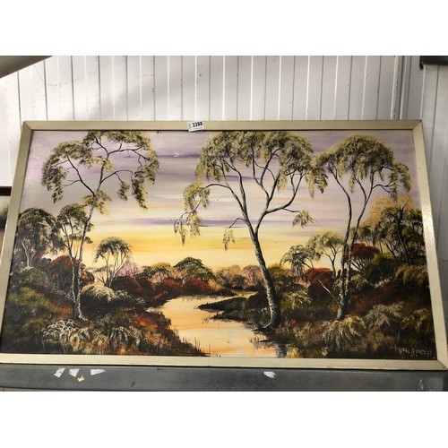 2388 - NOEL BONTOET: An oil on board Australian landscape