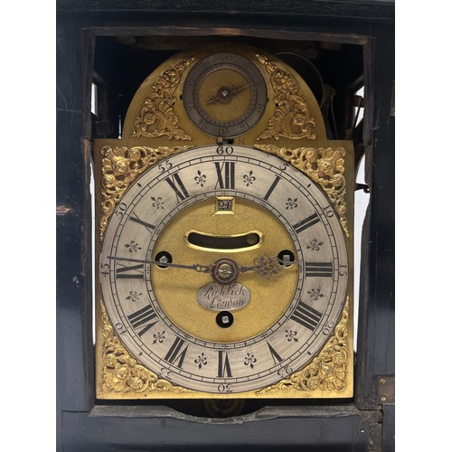 5004 - RICHARD VICK OF LONDON: An early 18th Century triple fusee bracket clock striking and chiming on sev... 