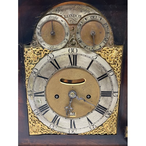 5012 - CONYERS DUNLOP OF LONDON (1725-1779): An 18th Century fruitwood striking and repeating bracket clock... 