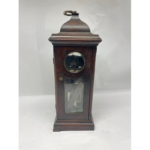 5012 - CONYERS DUNLOP OF LONDON (1725-1779): An 18th Century fruitwood striking and repeating bracket clock... 