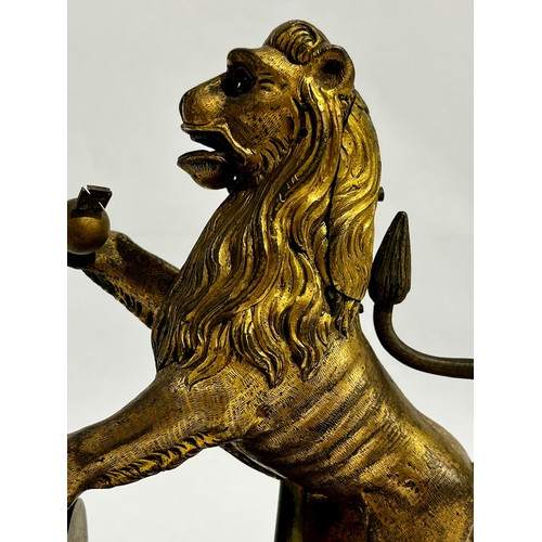 5024 - An exceptionally rare early 17th Century Augsburg automaton clock in the form of a rampant lion, tho... 