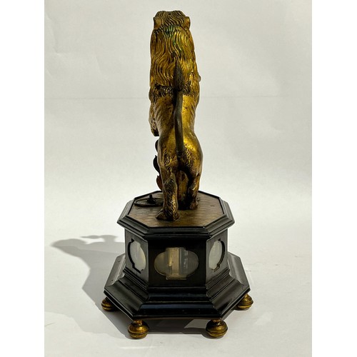 5024 - An exceptionally rare early 17th Century Augsburg automaton clock in the form of a rampant lion, tho... 