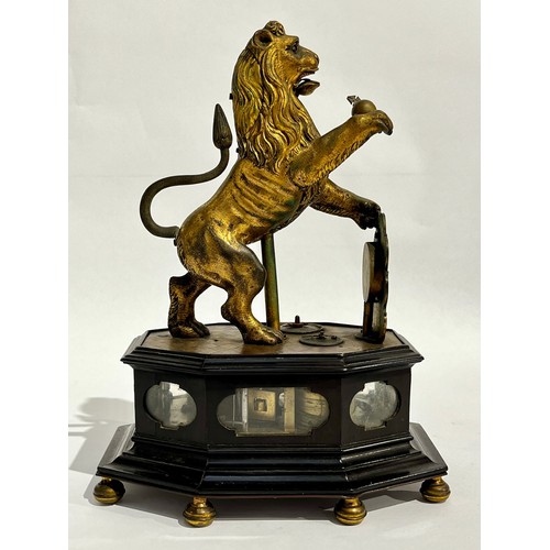 5024 - An exceptionally rare early 17th Century Augsburg automaton clock in the form of a rampant lion, tho... 