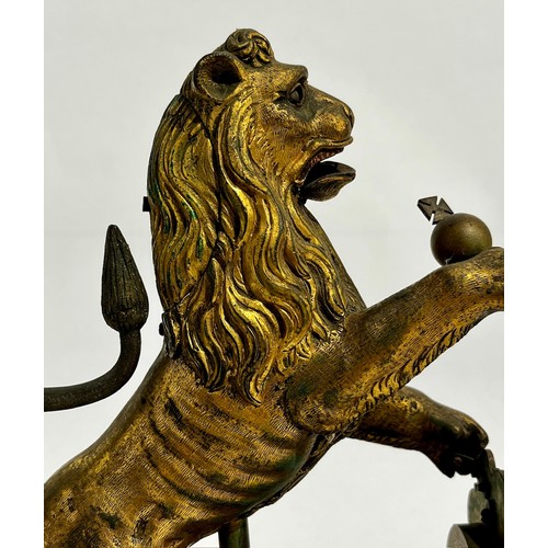 5024 - An exceptionally rare early 17th Century Augsburg automaton clock in the form of a rampant lion, tho... 