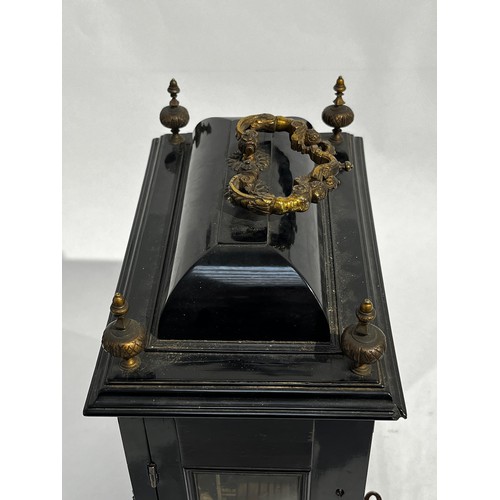 5018 - DAVID LESTOURGEON OF LONDON: A circa 1700 ebonised bell-top chiming and repeating bracket clock by D... 