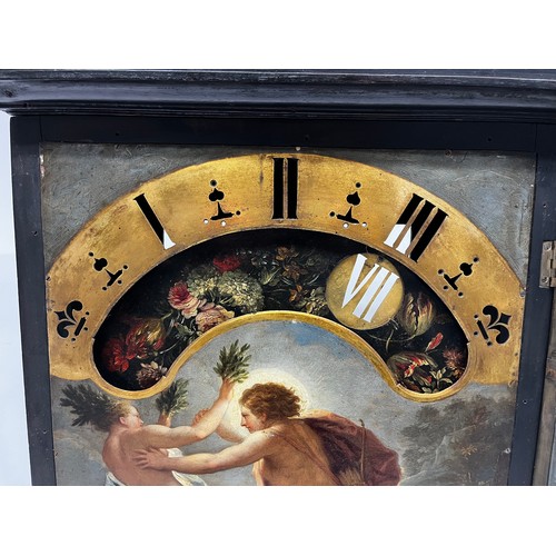 5001 - LORENZO DE RUGGIERO OF NAPOLI: A rare 17th Century Italian Night Clock, the exquisite painted front ... 