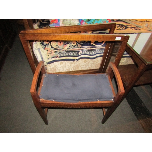 1015 - An early 20th Century side chair, stool, airer and two-tier side table (4)