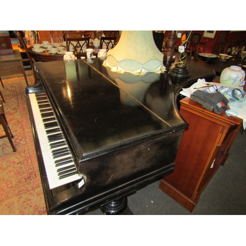 1123 - A C.Bechstein boudoir grand piano in ebonised case. Ivory Licence Ref E9CLTXTQ