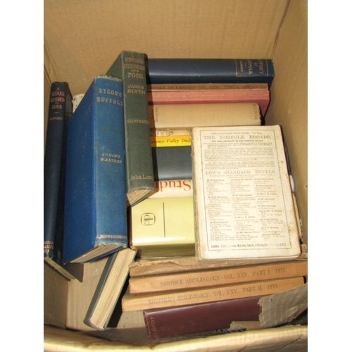 1201 - Three boxes of local interest books including histories of Norfolk, Suffolk and East Anglia, biograp... 