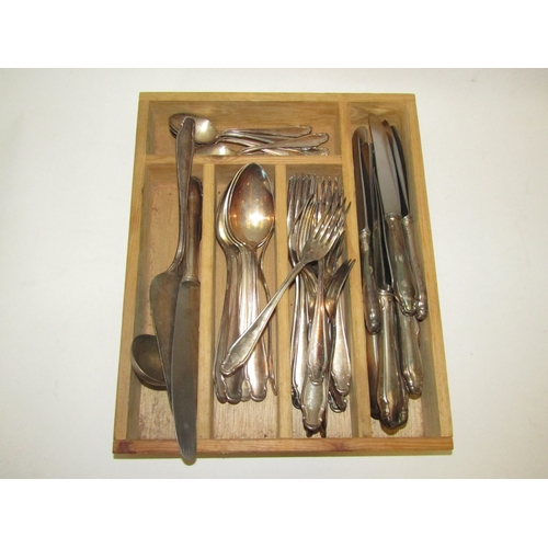 1301 - A set of German silver plated cutlery stamped GR.90