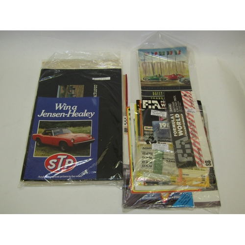 1302 - (Sports Ephemera) A packet containing assorted grand prix programmes, tickets and other motoring boo... 