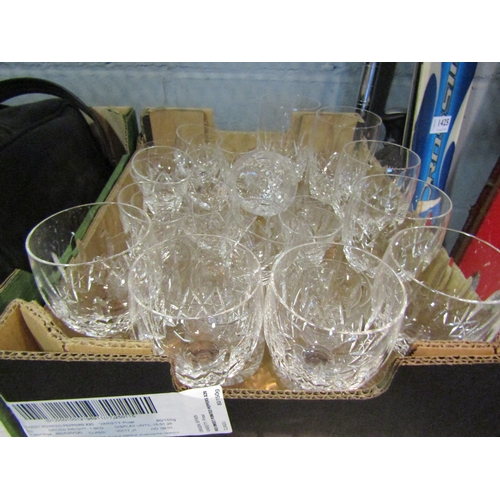 1417 - A suite of Stuart crystal glasses (36), six wine goblets, six whisky tumblers, six water tumblers, s... 