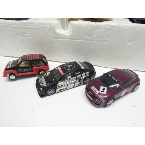 5073 - Three Scalextric slot racing cars to include C146 MG Metro, digital Mercedes CLK DTM (a/f) and digit... 