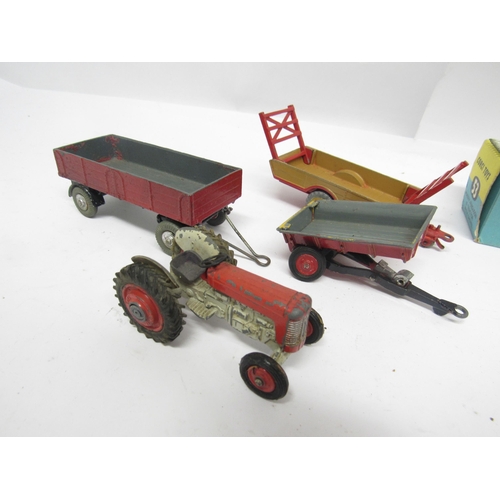 5117 - A boxed Corgi Toys 53 Massey-Ferguson 65 Tractor with Shovel and Dinky Toys 319 Weeks Farm Tipping T... 