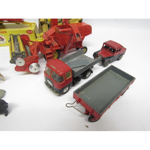 5117 - A boxed Corgi Toys 53 Massey-Ferguson 65 Tractor with Shovel and Dinky Toys 319 Weeks Farm Tipping T... 