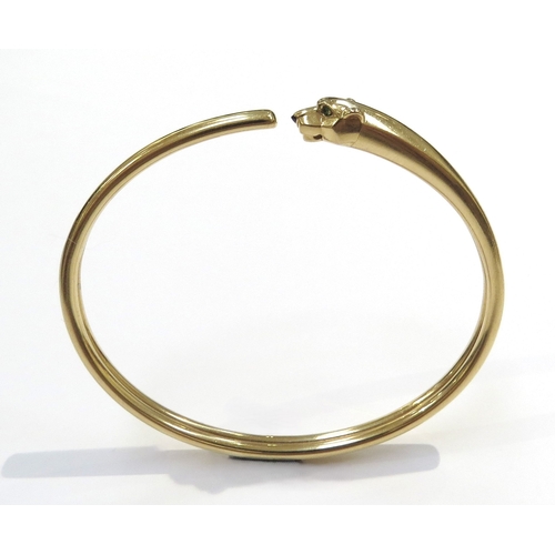 6074 - CARTIER; Panthère de Cartier bracelet, 18ct yellow gold the panther having an onyx nose and set with... 