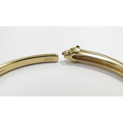 6074 - CARTIER; Panthère de Cartier bracelet, 18ct yellow gold the panther having an onyx nose and set with... 