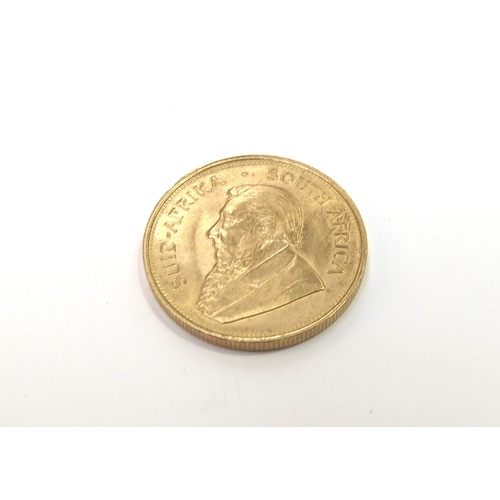 6192 - A 1975 South African gold Krugerrand, 1oz fine gold