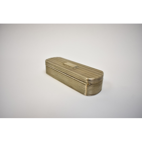 8009 - A reeded oblong trinket box, 2.2cm x 9.5cm x 3.3cm