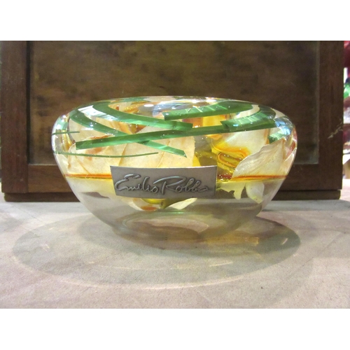 4008 - An Emilio Robba Paris glass flower bowl,18cm diameter