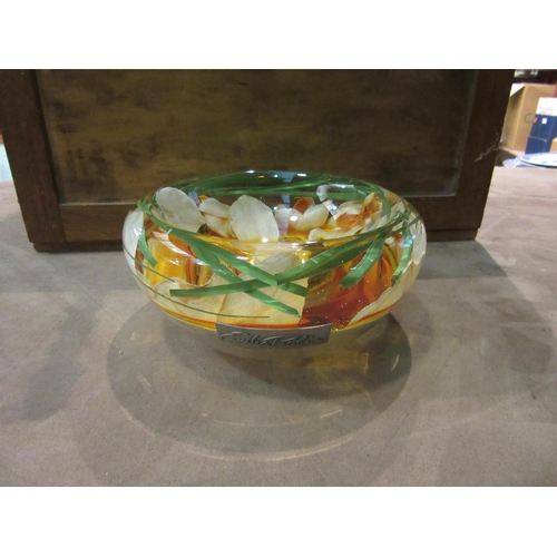 4008 - An Emilio Robba Paris glass flower bowl,18cm diameter