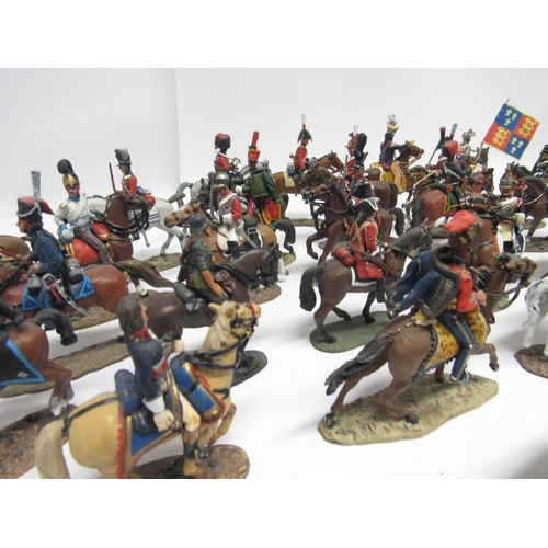 5079 - A collection of loose Del Prado painted metal figures of mounted soldiers including Napoleonic War, ... 