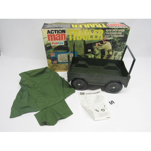 5081 - Three vintage boxed Palitoy Action Man vehicles to include 34718 Trailer with drop down tailboard an... 