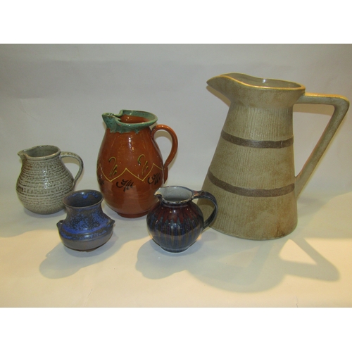 4202 - Five various pottery jugs