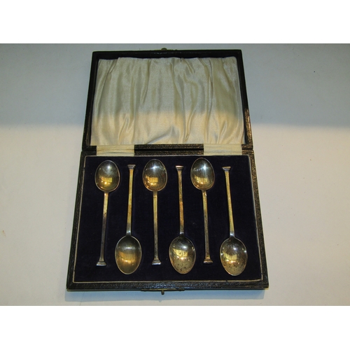 4238 - A cased set of six silver coffee spoons, Birmingham