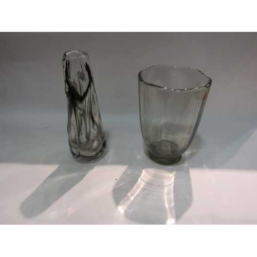 4317 - Two 1960's Art glass vases, tallest 26cm