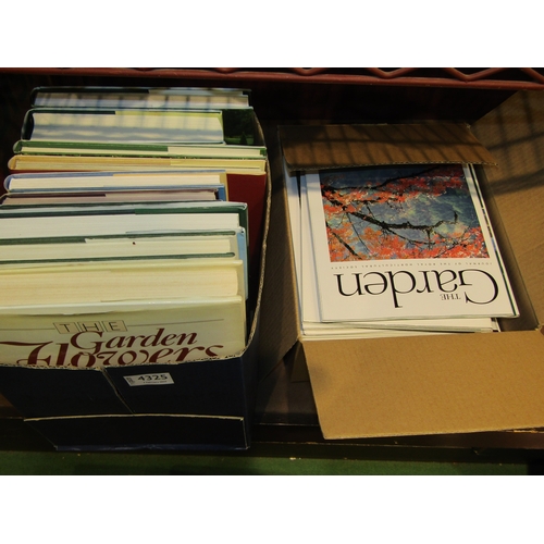 4325 - Two boxes of horticultural related hardback books and magazines