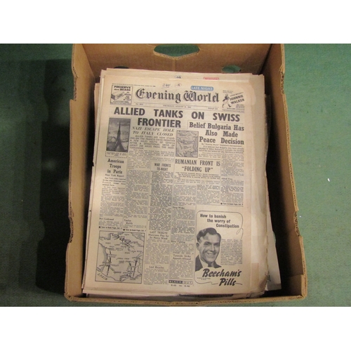 4329 - A box containing a good quantity of WW2 period and Nuremberg war crimes trials period newspapers, co... 