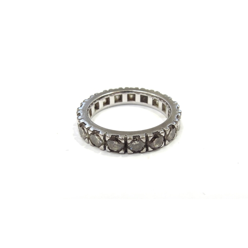 6294 - An 18ct gold diamond eternity ring, 17 round brilliant cut diamonds 3.06ct total approx. Size M/N, 5... 