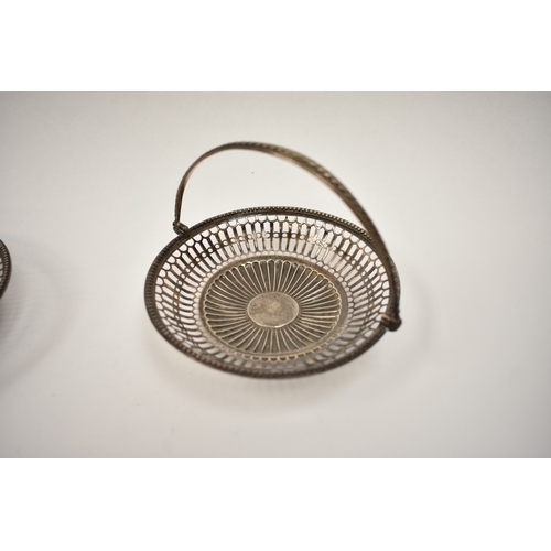 8068 - A pair of Georgian Thomas Price pierced basket form bon bon dishes, 12.5cm diameter, 209g