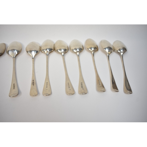 8149 - Fifteen old English pattern silver spoons, six by Holland, Son & Slater, London 1883, six by Atkin B... 