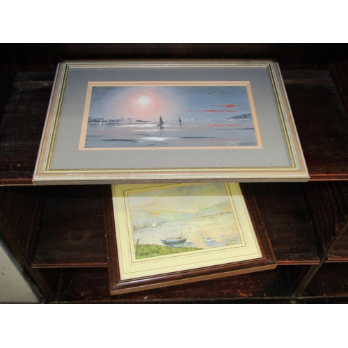 2080 - Six assorted watercolours and prints of sail boats