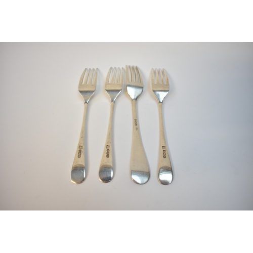 8113 - Three Silver forks by Cooper Brothers and Sons Ltd, Sheffield 1937 and associated fork (4) 151g