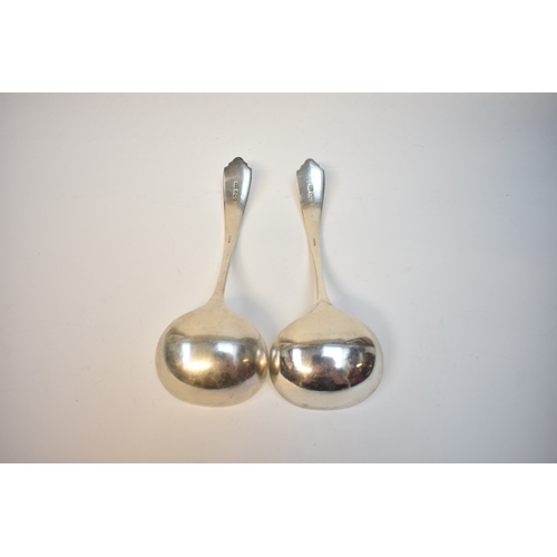 8109 - A pair of Atkin Brothers silver ladles RD683911 Sheffield 1964, 17.5cm long, 167g