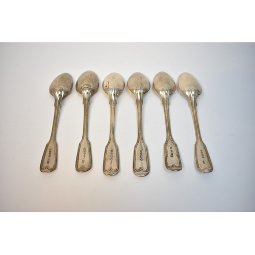 8115 - Six Victorian Chawner and Co teaspoons with monogram to handle, London 1846 and five others, 170g