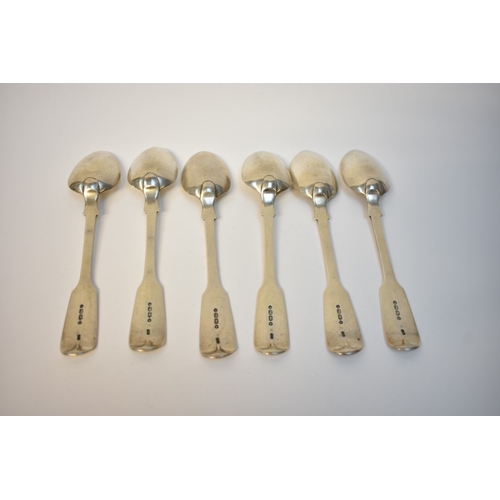 8121 - Six Victorian Chawner and Co teaspoons with monogram to handle, London 1854, 165g