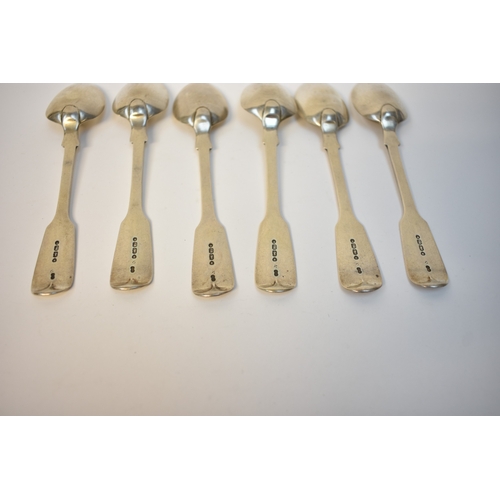 8121 - Six Victorian Chawner and Co teaspoons with monogram to handle, London 1854, 165g