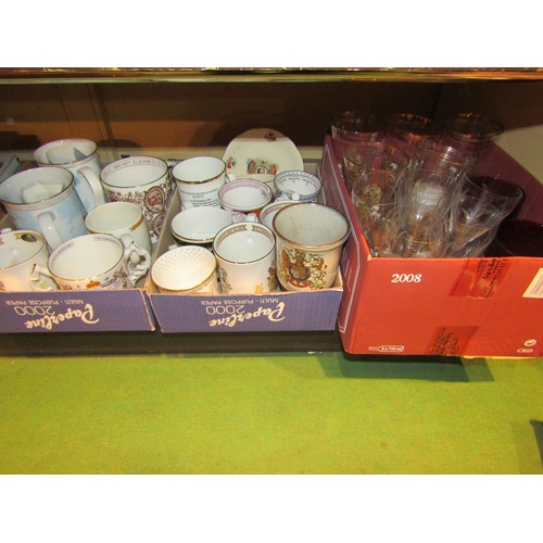 4333 - A selection of mainly Royal Commemorative wares including tankards, glasses, cups, saucers etc. Also... 