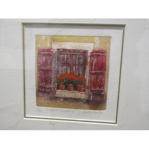 1040 - SALLY WINTER (XX/XXI): Three pine framed and glazed colour etchings 