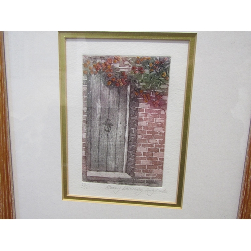 1040 - SALLY WINTER (XX/XXI): Three pine framed and glazed colour etchings 