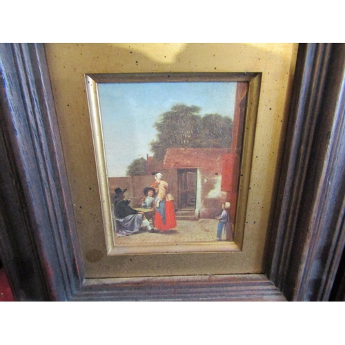 1062 - A collection of six oleograph prints of Old Masters etc., oak finish frames